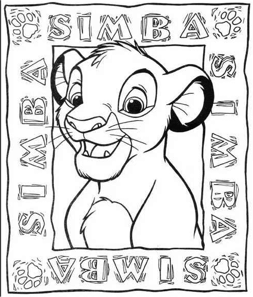 Lion King Coloring Sheet Simba