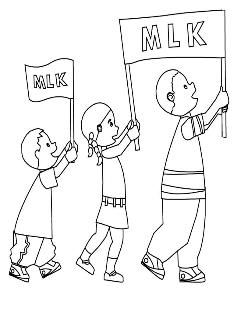 Mlk Banner Coloring Page