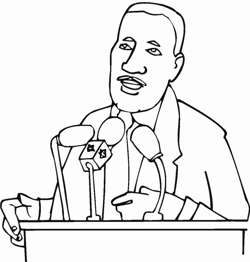 Mlk Speech Coloring Page