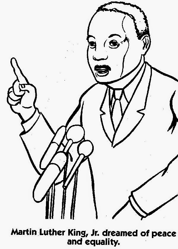 Martin Luther King Dreamed Coloring Page