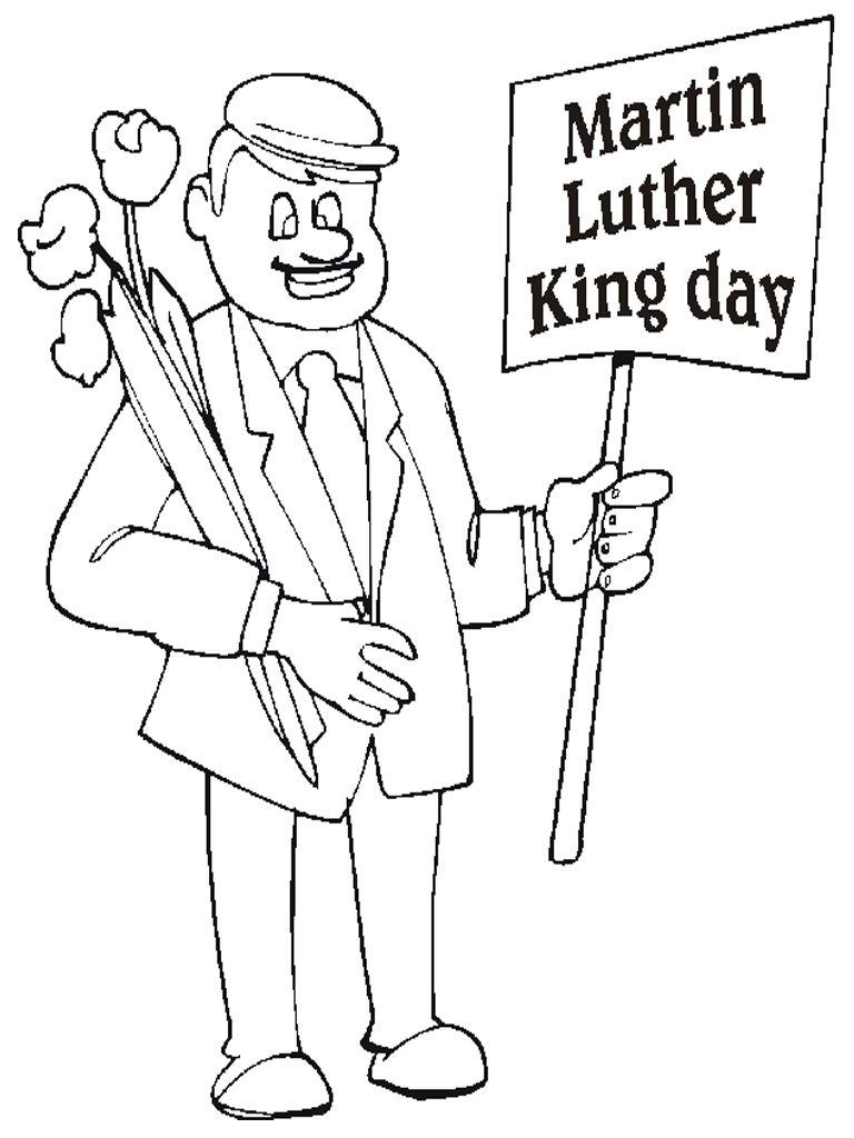 Martin Luther King Day Coloring Page