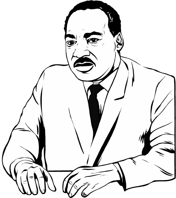 Printable Martin Luther King Jr Coloring Page