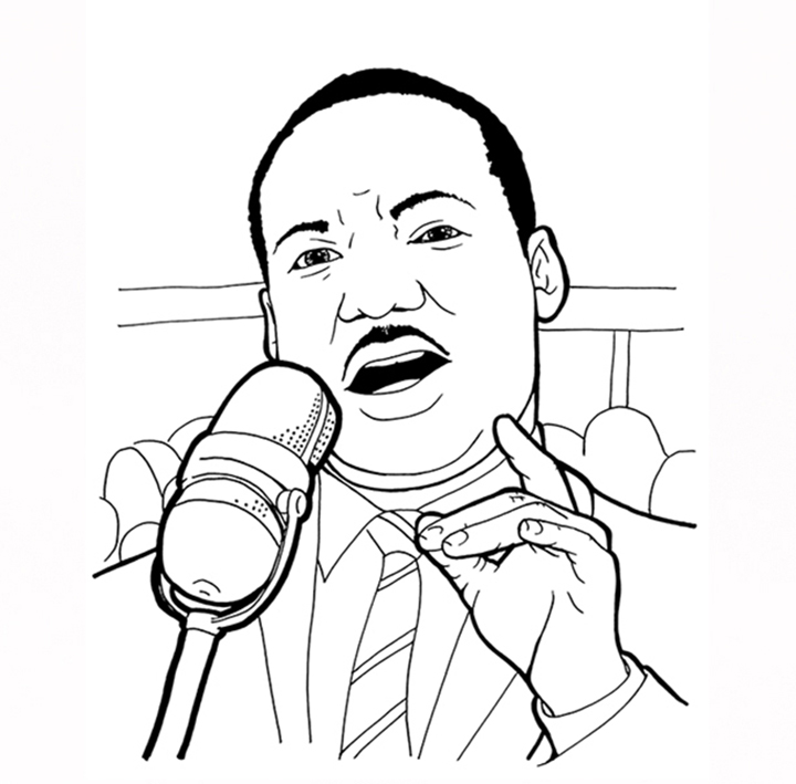 Martin Luther King Dream Speech Coloring Page
