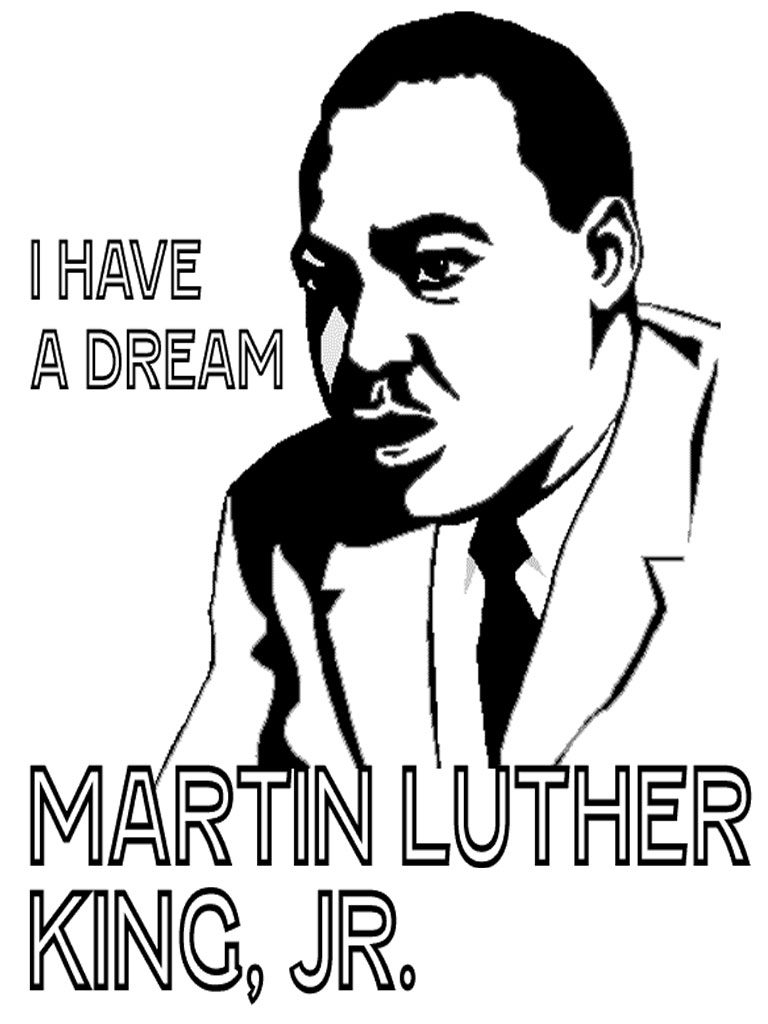 Martin Luther King I have a dream Coloring Sheet