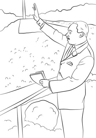 Martin Luther King Jr Speech Coloring Page