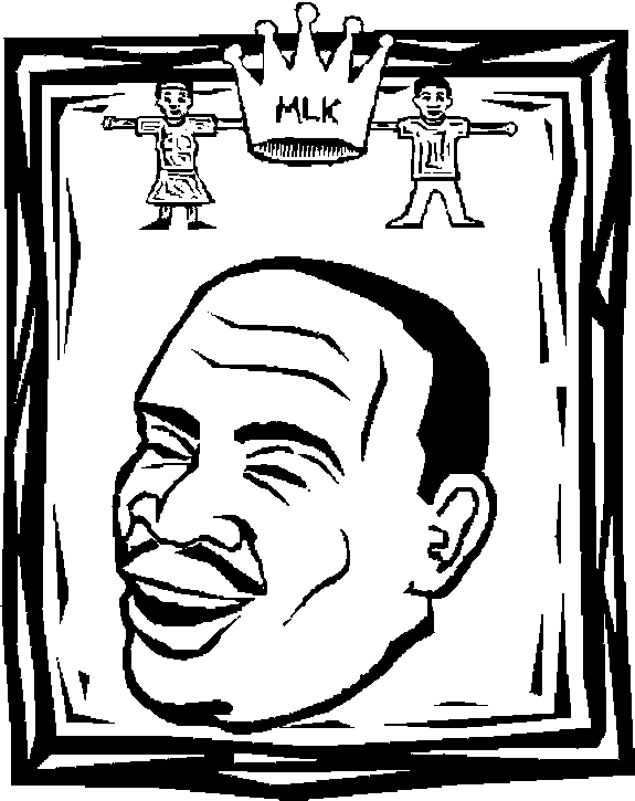 Martin Luther King MLK Coloring Page