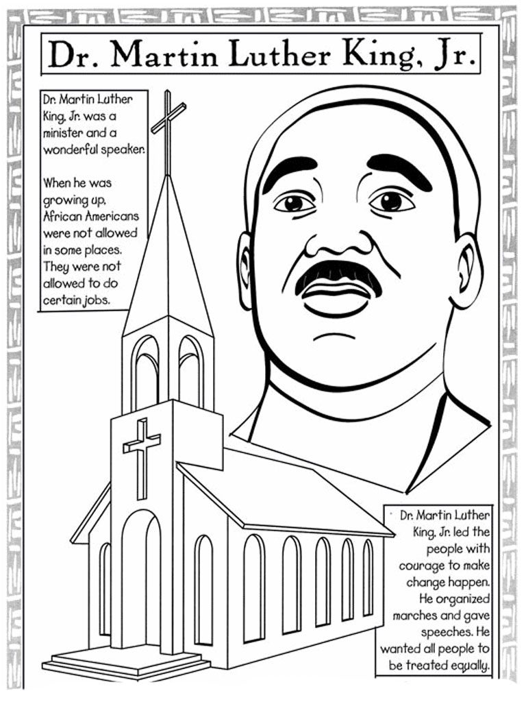 Martin Luther King Free Printable Worksheets