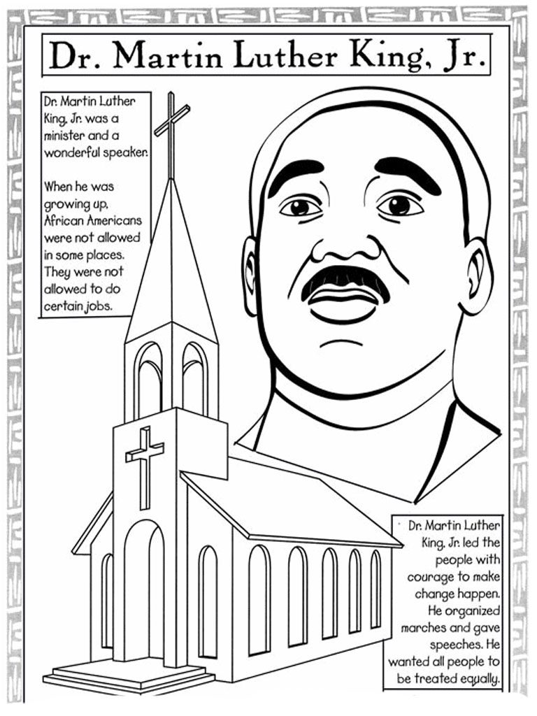 Mlk Coloring Pages Free Coloring Pages