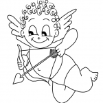 Super Cute Cupid Coloring Page