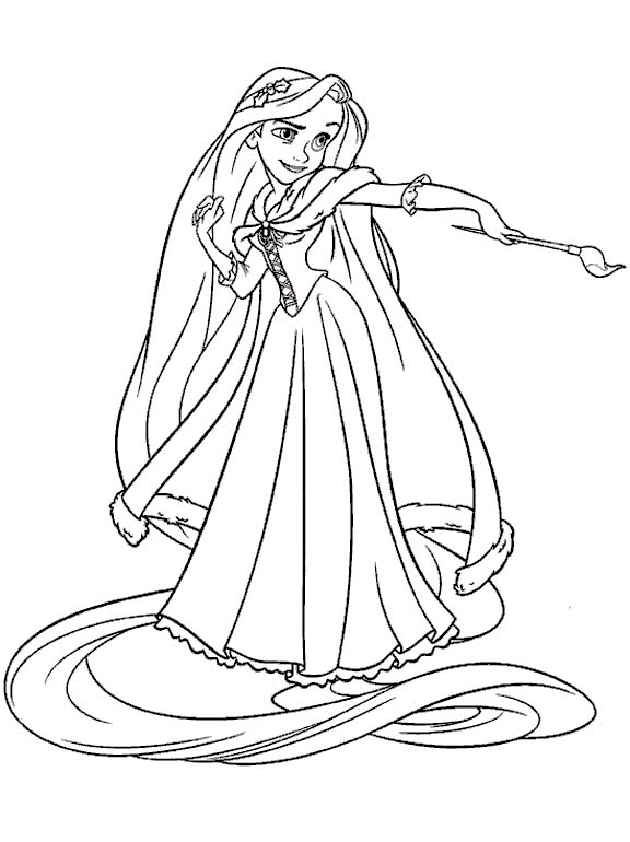 Tangle Free Rapunzel Coloring Pages