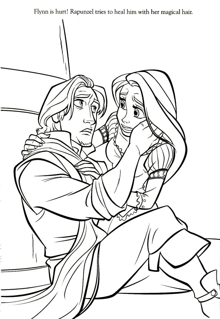 Tangled Rapunzel Coloring Page