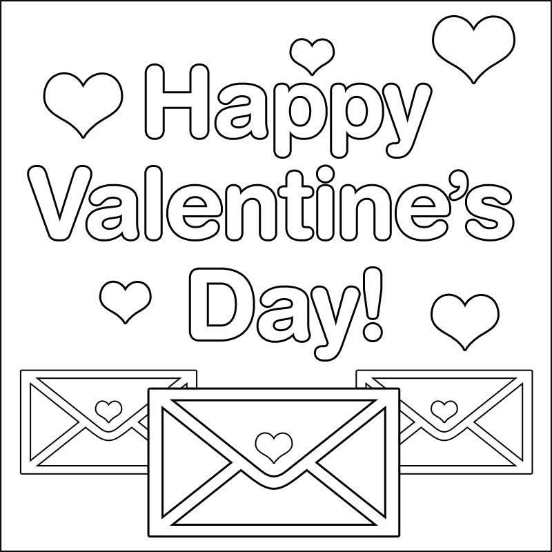 Valentine Coloring Pages - Cards