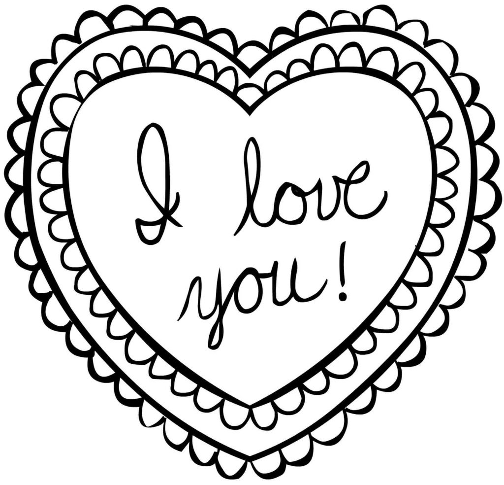 Valentine Coloring Pages - Heart Shaped