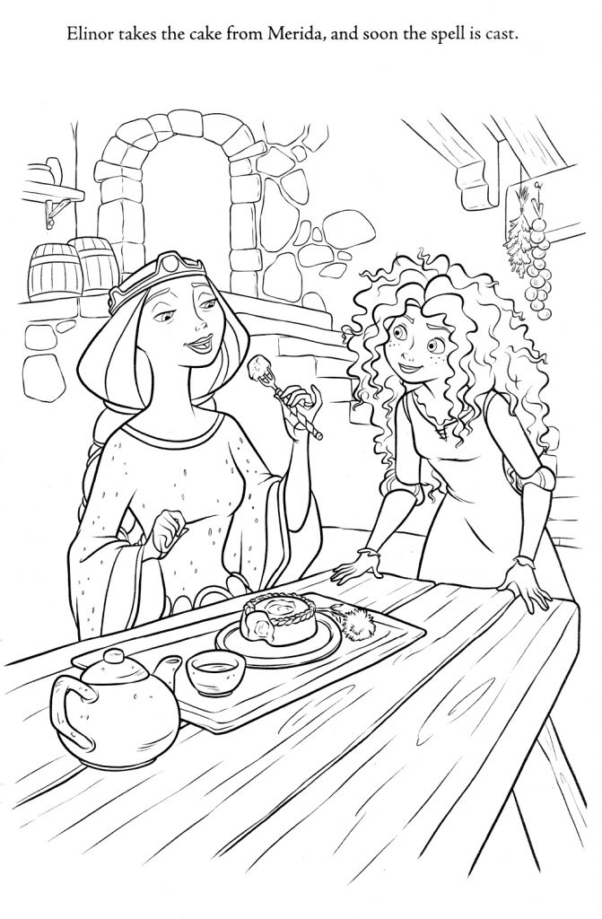 Brave Coloring Page - Merida and Mom