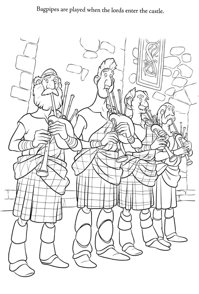 Brave Coloring Pages - Bagpipes