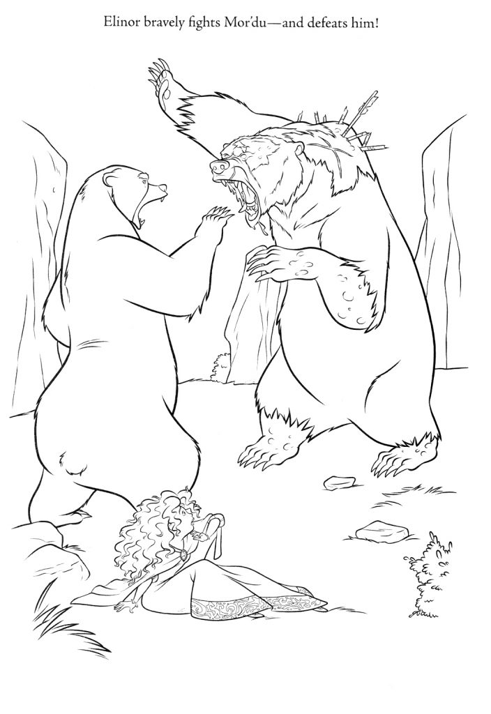 Brave Coloring Pages - Elinor fights