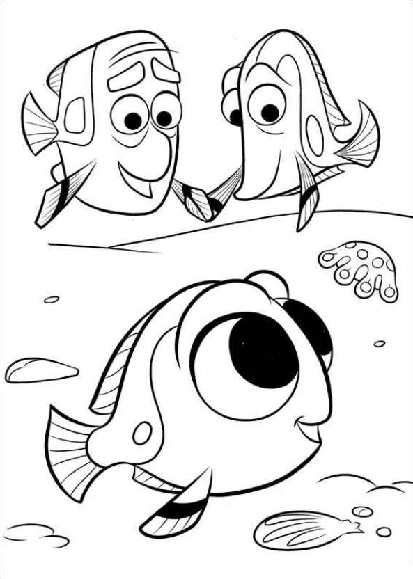 Finding Dory Coloring Page Free