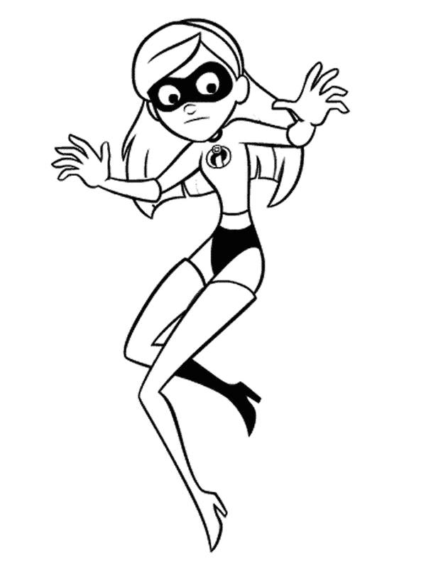 Free Printable Incredibles Characters Coloring Page for Adults and Kids 