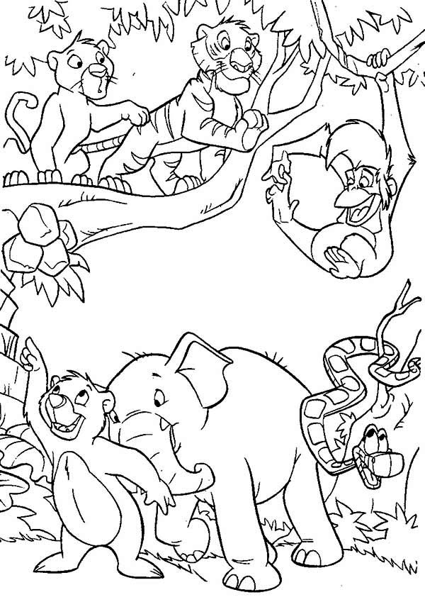 Jungle Book Coloring Page Characters