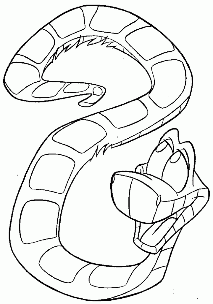 Jungle Book Coloring Pages-Kaa