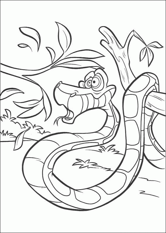 Jungle Book Coloring Pages - Kaa the snake