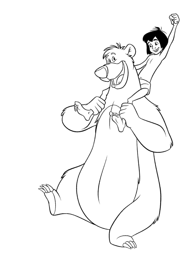 jungle book baloo coloring pages