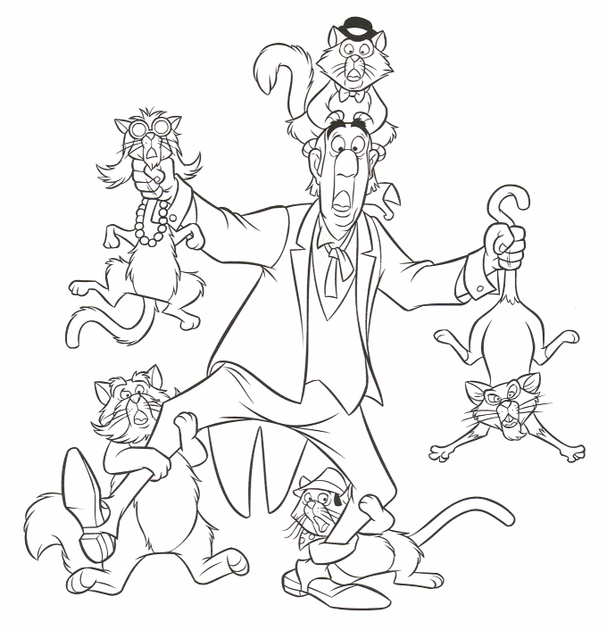 Aristocats Coloring Pages Printables
