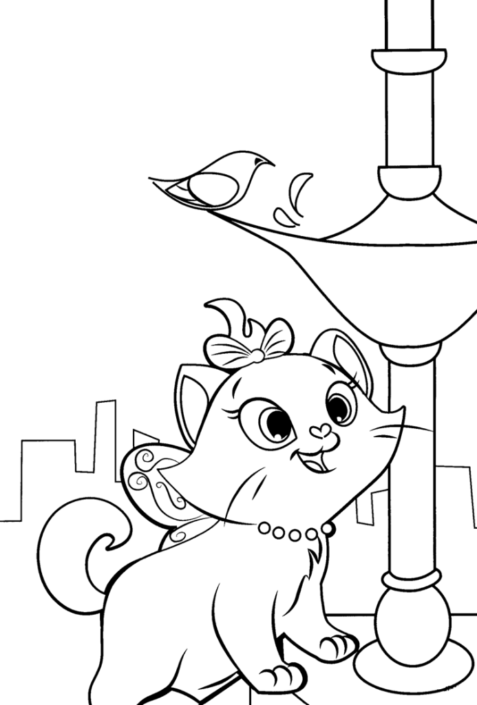 Download Aristocats Coloring Page Free