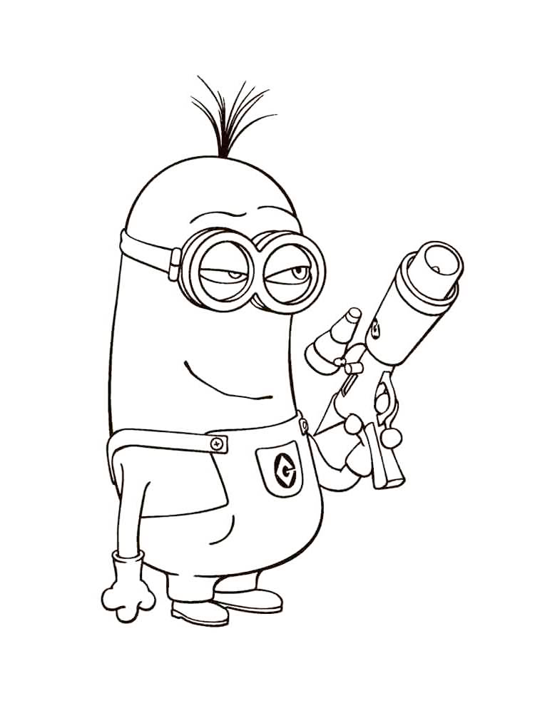 Kevin The Minion Coloring Page