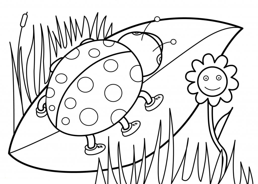 Ladybug Spring Coloring Pages