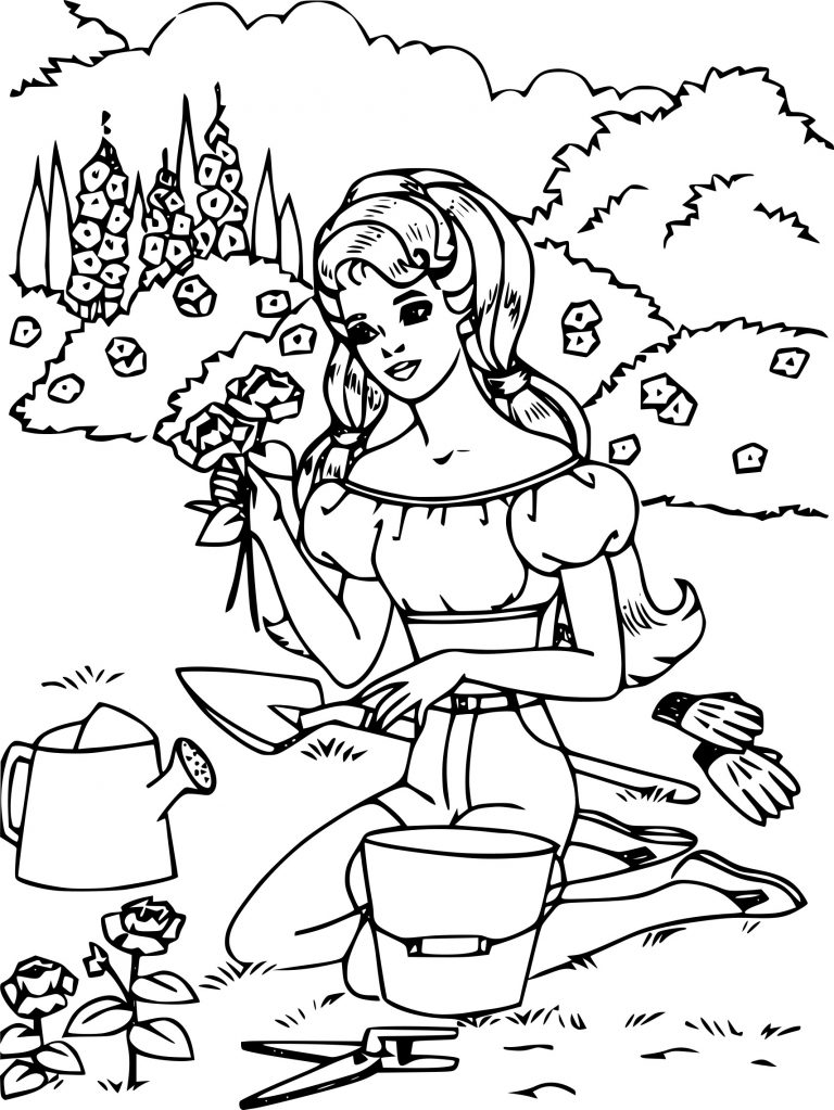 Picnic In Spring Coloring Page