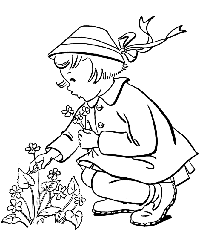 Print Spring Coloring Pages Free