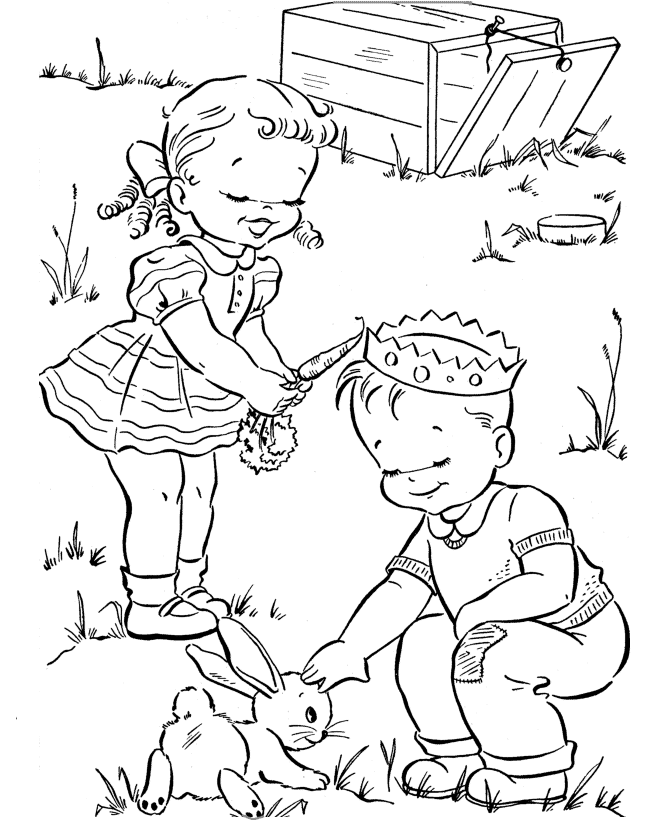 Spring Coloring Pages Bunny
