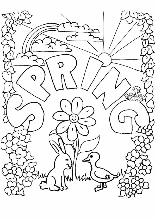 Spring Coloring Sheet
