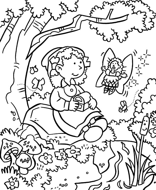 Spring Fairy Coloring Page