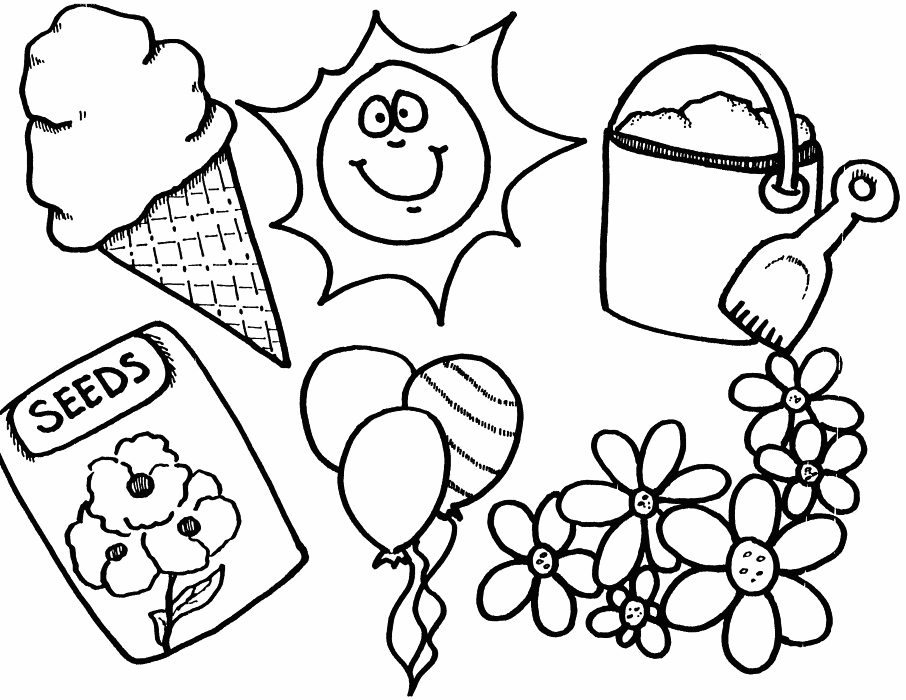 Spring Things Coloring Page