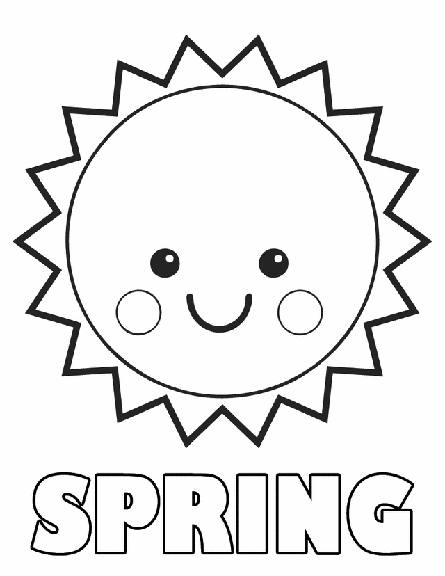 Sunny Spring Coloring Page