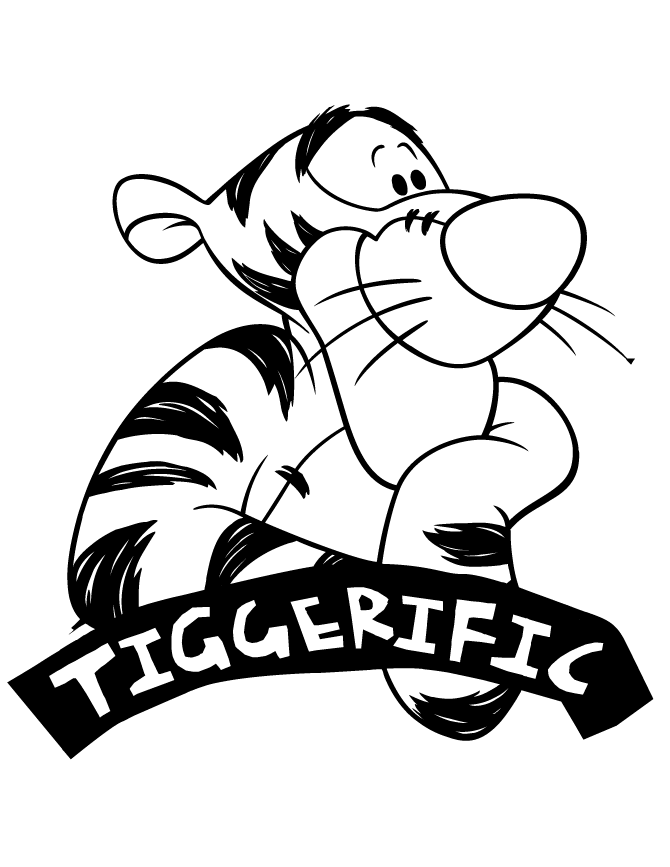 Tigger Coloring Page -Tiggerific