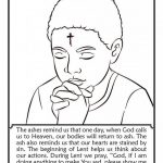 Ash Wednesday Coloring Info Page