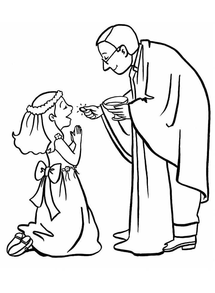 Ash Wednesday Communion Coloring Page