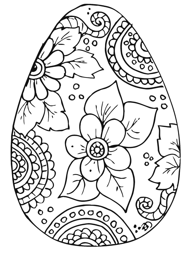 Color Easter Egg Easter Coloring Page