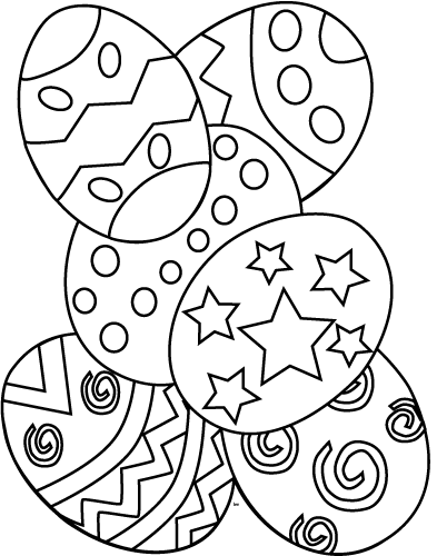 Coloring Eggs Easter Coloring Pages
