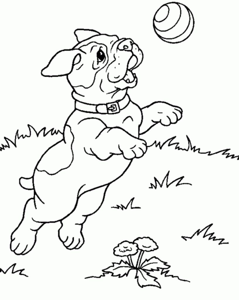 Download Jumping Puppy Coloring Page