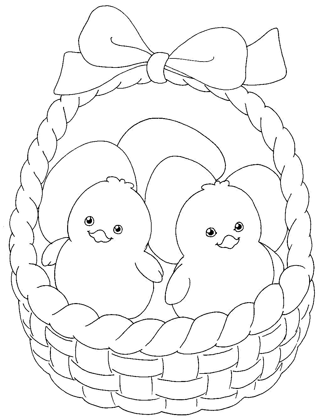 Colouring Pages Easter Baskets 162 SVG PNG EPS DXF File