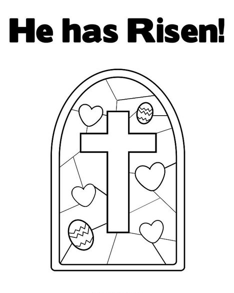 Easter Coloring Page He has Risen