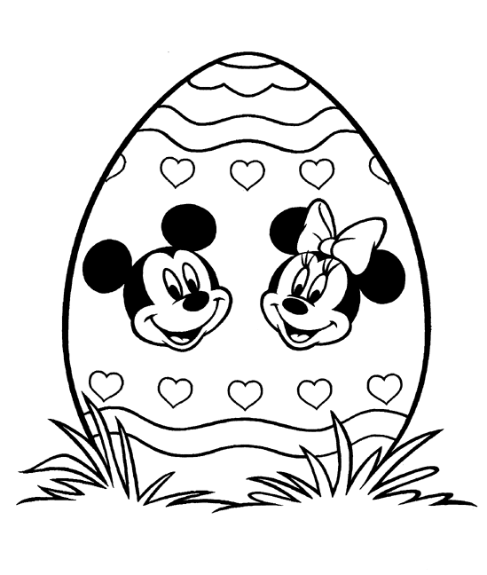 Easter Coloring Pages Micky Mouse Easter Eggs