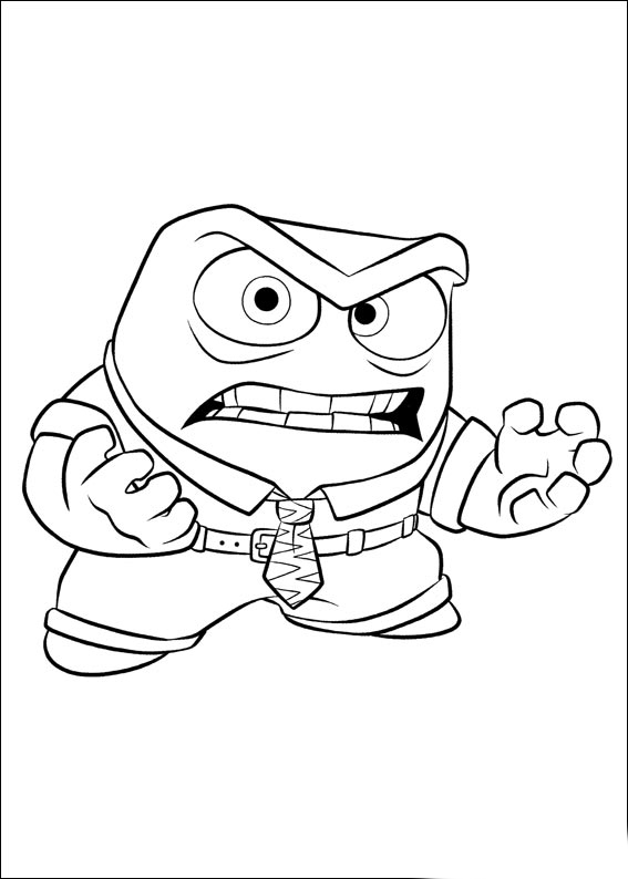 Anger Inside out Coloring Page