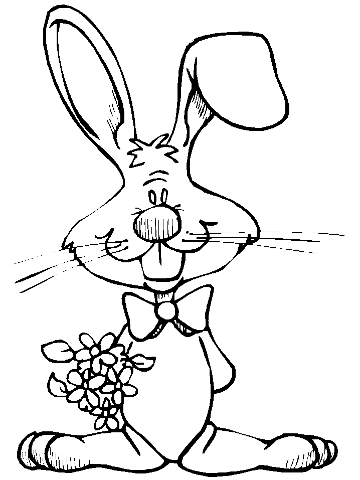 Free Bunny Coloring Page