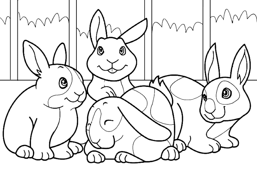 Free Bunny Coloring Pages Printables
