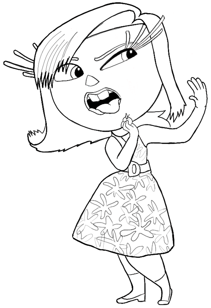 Free Disgust Inside Out Coloring Page